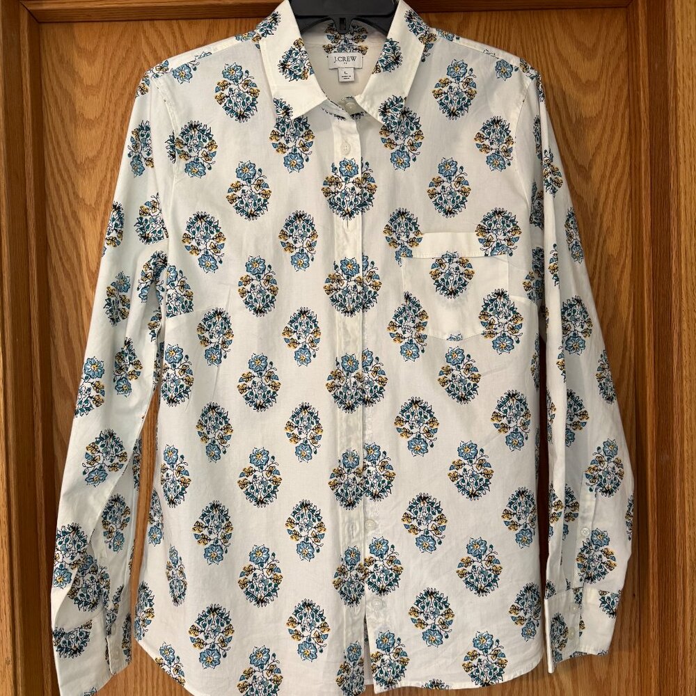 Like New J.Crew Paisley Button-Down Blouse